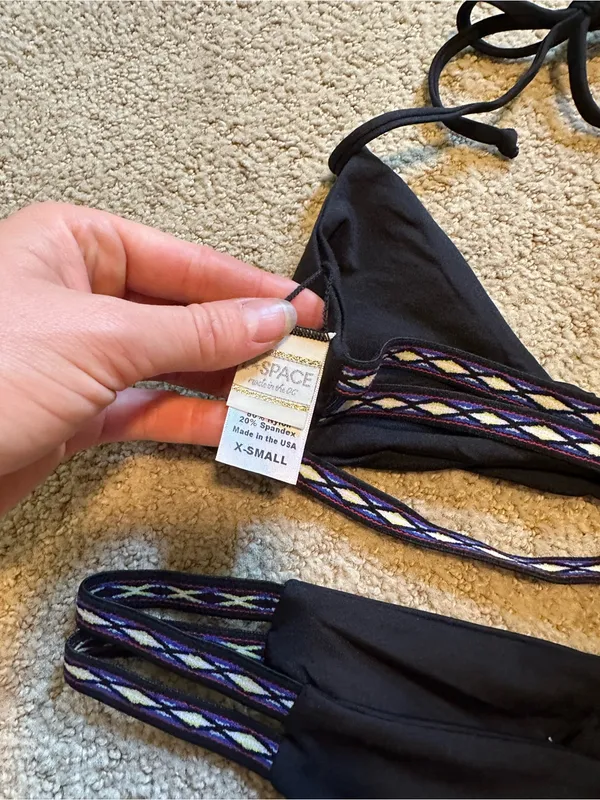 NWOT L*Space Itsy southwestern bikini set black - Image 2