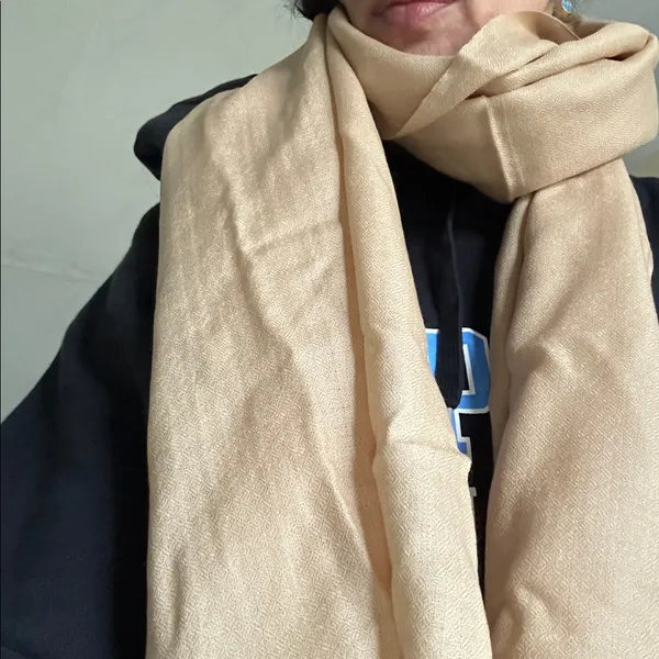 Pashmina nwt full, fine $375 Kashmir Paradise Arts Beige cashmere - Image 10