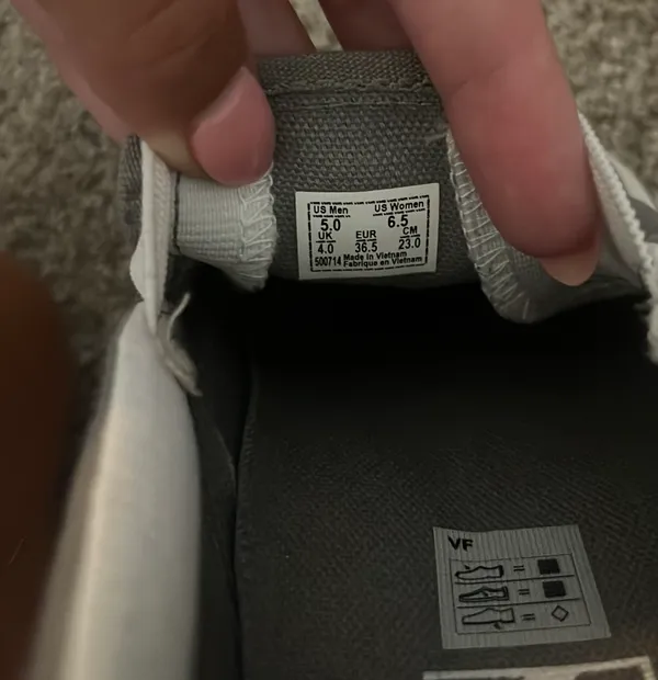 Vans Grey Slip On Size 6.5 Women - Image 3