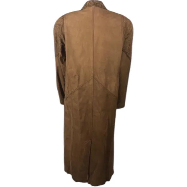 Vintage 80s G-III Global Identity Oversized Slouchy brown leather coat large - Image 9