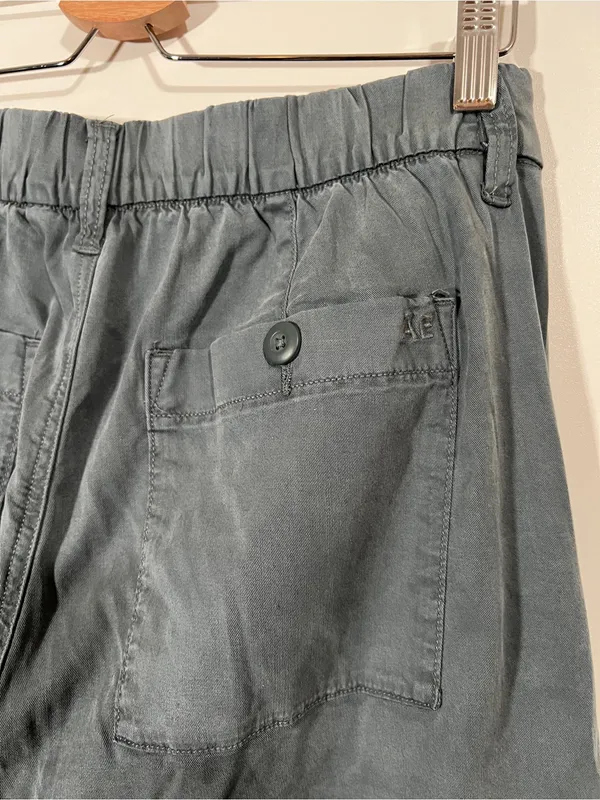 AE Baggy Wide Leg Cargo Pants in Blue Gray Size 4 Mid Rise - Image 9
