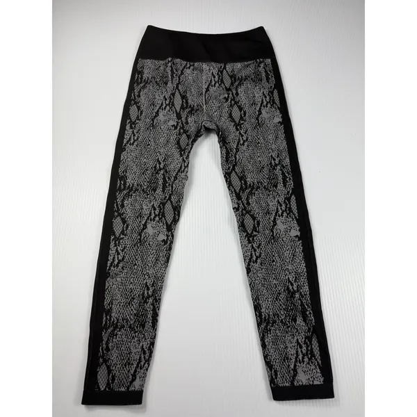 Fabletics Snakeskin‎ Print High Waisted Athletic Leggings Black Trim Size M - Image 5