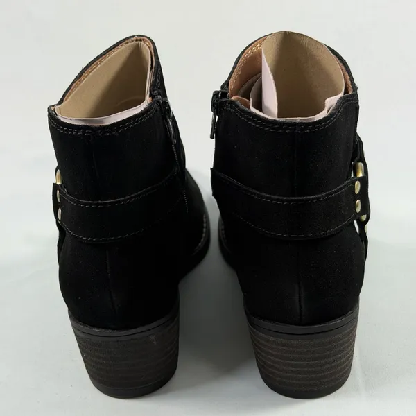White Mountain Size-8M Women's Ankle Boot Black Geniune‎ Leather - Image 7