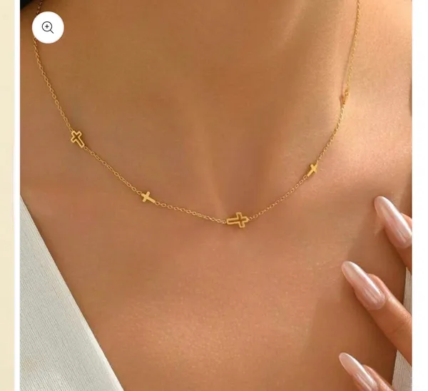 Stainless Steel Tarnish Free Cross Necklace - Image 3