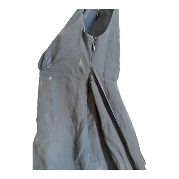 The Limited 100% Silk Gray Babydoll V Neck Tank Top Blouse Size Small - Image 3