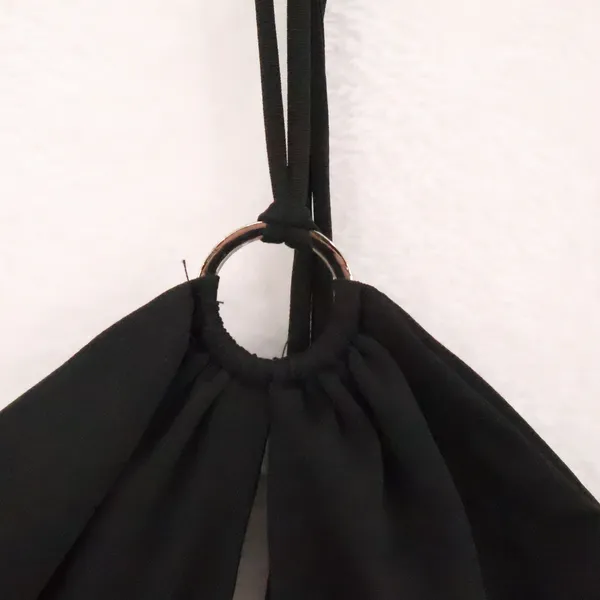 Princess Polly Ruched Halter Mini Dress Womens Size‎ 4 Black Club Bodycon LBD - Image 4