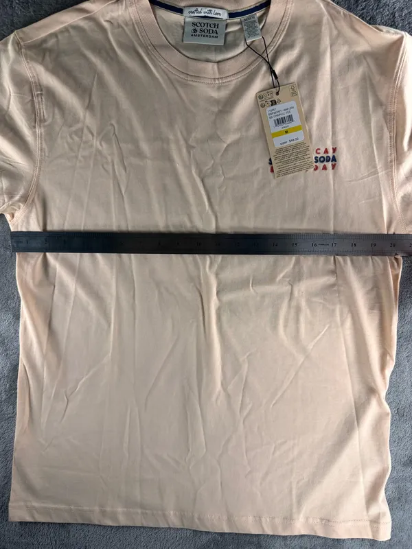 NWT Scotch & Soda Amsterdam Graphic Tee Vacay Everyday Bisque Size M - Image 8