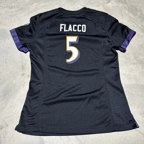 Nike On Field Baltimore Ravens Joe Flacco #5 NFL Football Jersey Women's SZ M - Image 8