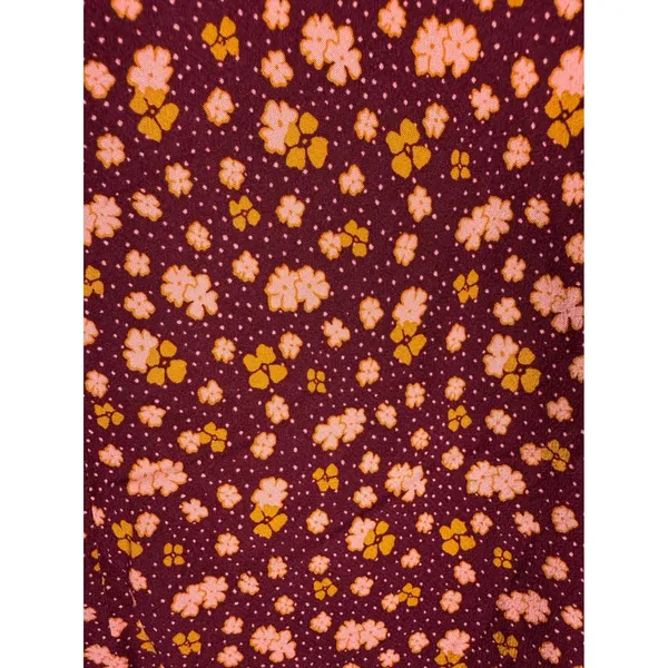 Free‎ People IRL Floral Slip Skirt Plum Ruffle Mini Boho Fairy Grunge Size 6 - Image 3