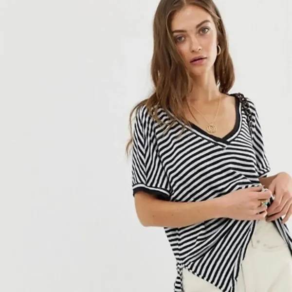 We the Free Take Me striped oversized shirt - Image 4