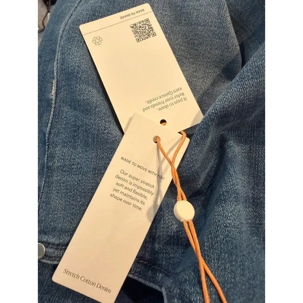 Quince High Rise Skinny Jeans Women 32 Seaside Blue Denim NWT Minimalist Tencel - Image 10