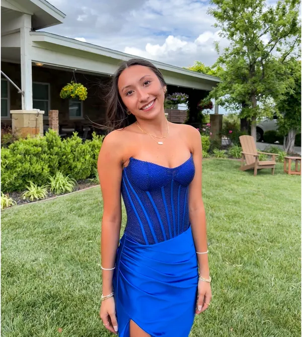 Prom Dress Blue Size 0 - Image 2