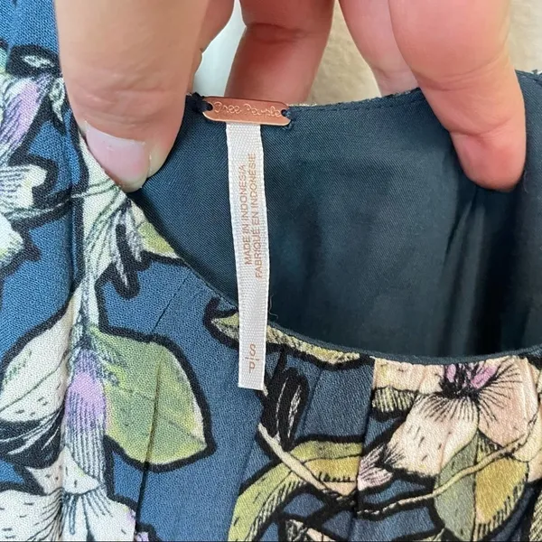 NWT Free People‎ Floral Slip Pleated Mini Dress Size Small - Image 5