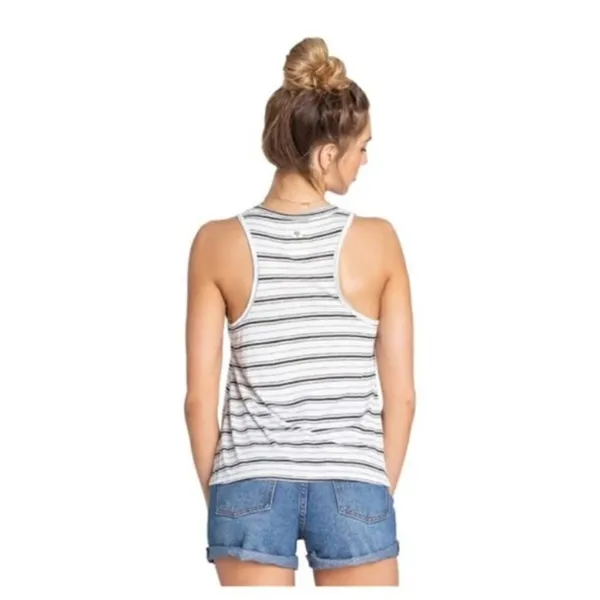 Billabong Let Loose Black & White Lace Up Tank‎ Top L - Image 2