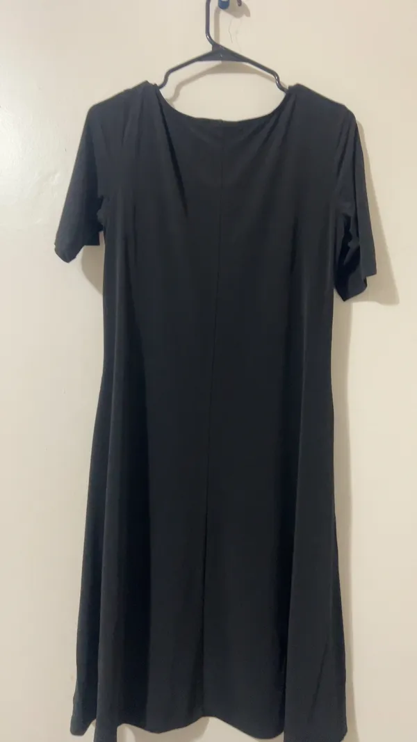Susan Graver Women's Black A-Line Dress Small - Image 2