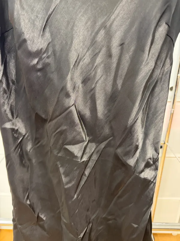 Forever 21 Black Satin Mini Slip Dress - Image 3