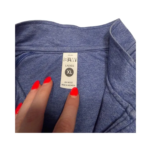 BAW Arches‎ National Park Quarter Zip Pullover Blue Heather Ladies XL Thumbholes - Image 3