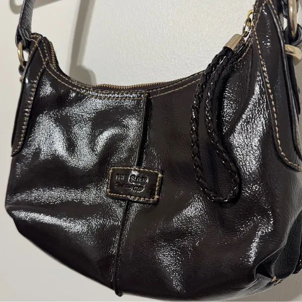 The Sak Y2K Chocolate Brown Leather Shoulder Bag 2000s VTG Fall Faux - Image 4