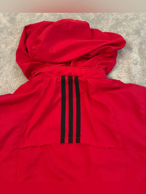 Women’s Adidas Pink Hooded Zip up Jacket Size Medium - Image 9