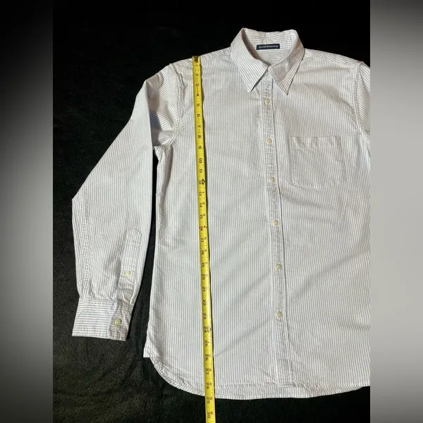 Brandy Melville Shirt Women’s One Size Striped Button Up Top Light Blue - Image 4
