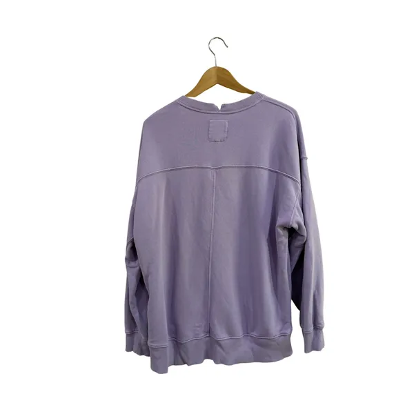 Aerie Smiley Company Going Off The Rails Sweatshirt Purple Oversized Small - Image 4