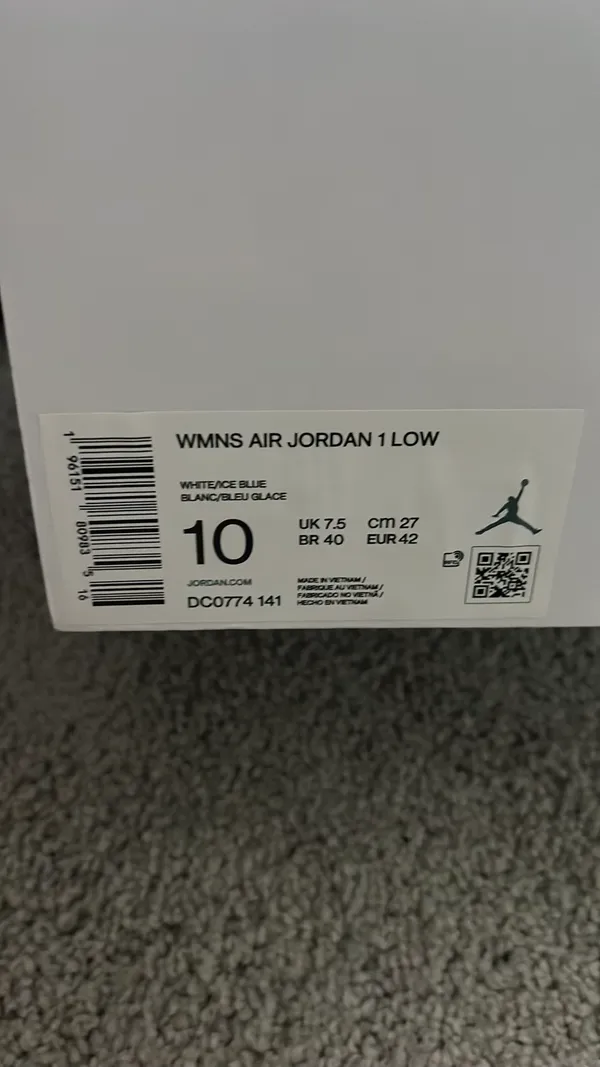 Jordan 1 Low White Ice Blue - Image 3