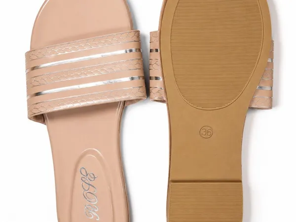 Cream Braided Slide Sandals – Women’s Size 5 - Image 2