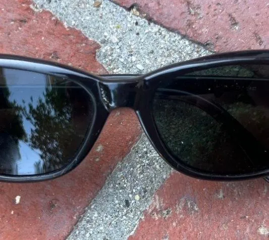 Vintage Black Oval Sunglasses - Image 2