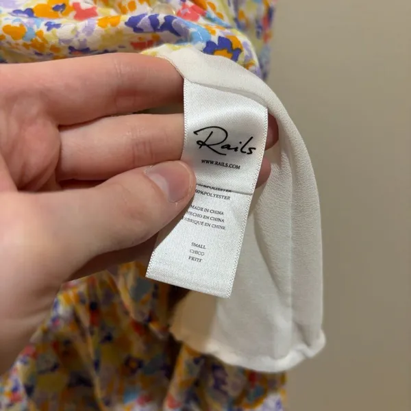 Rails Size S Small Adalyn Midi Dress Papaya Flowers Button Front Sundress - Image 13