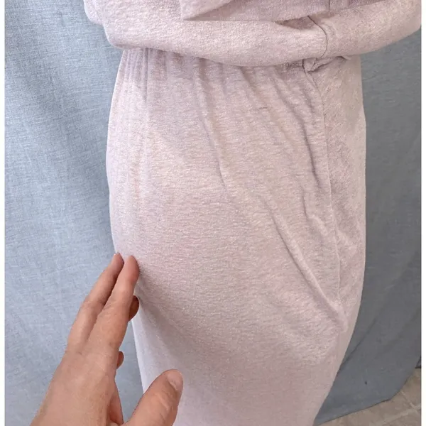 Free People Beach Leila Midi Dress Light Purple Short Sleeve Faux Wrap XS - Image 10