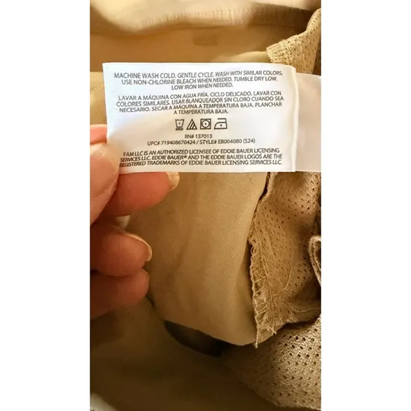 Eddie Bauer Women’s Cargo Hiking Shorts Khaki Tan Size 12 - Image 7