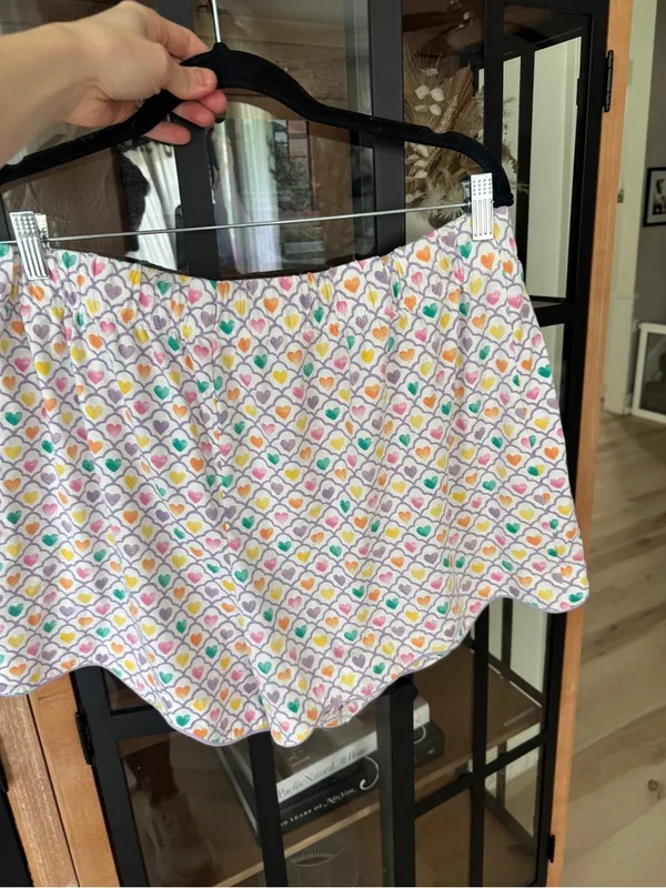 Roller Rabbit pajamas rainbow disco hearts shorts target collab cotton scalloped - Image 4