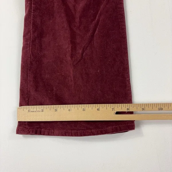 Madewell Cali Demi-Boot Jeans Womens 31 Red Corduroy Mid Rise Bootcut Stretch - Image 7