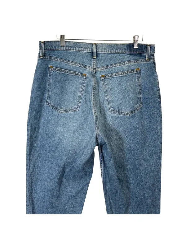 Abercrombie and Fitch The 90s Straight Leg Ultra High Rise Denim Jeans Size 16 - Image 7