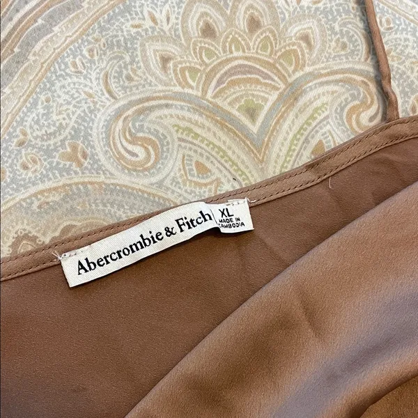 Abercrombie & Fitch Rich Taupe Satin Top - Image 2