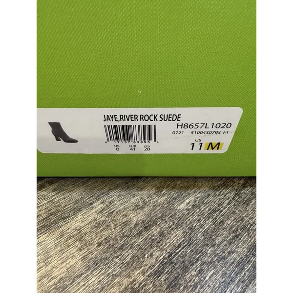 Chic Sam Edelman Jaye Suede Chunky Heel Fashion Boots Womens Size 11 River Rock - Image 9
