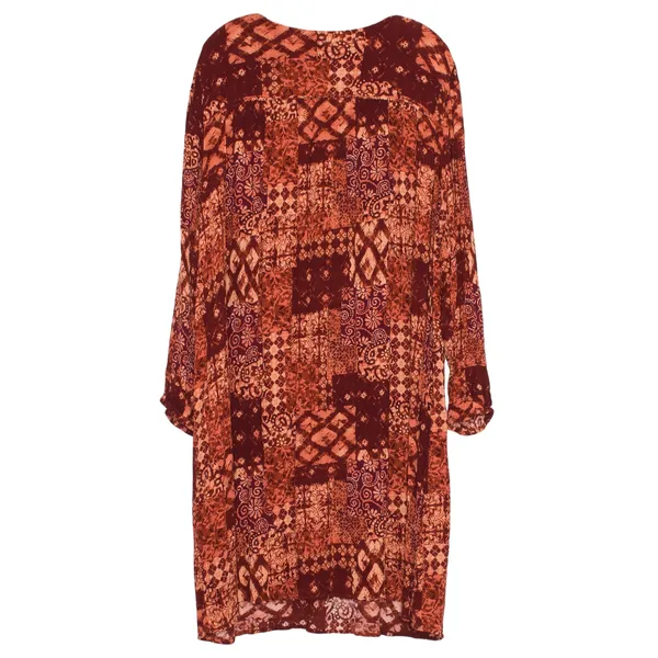 Peasant Dress Bohemian Festival‎ Patchwork Midi Plus Size 2X Southwestern Gauze - Image 2