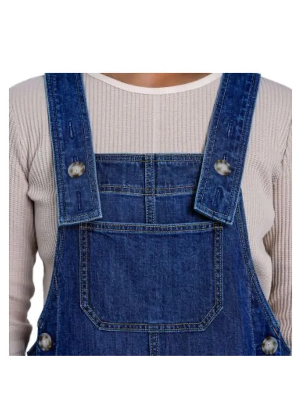 Molly Yeh Women's Easy Denim Overalls Plus Size 2X Wide leg adjustable straps - Image 6