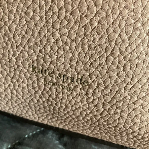 Kate Spade Polly Small Convertible Crossbody Blush Pink Leather Handbag Chain - Image 9