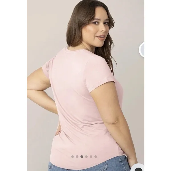 Kindred Bravely Everyday Maternity & Nursing Pocket T-shirt Dusty Pink Sz L NWT - Image 3