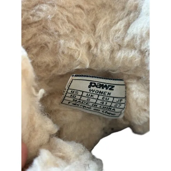 PAWZ Womens Winter Snow Boots Lace-Up Insulated Size 10 Tan & Black - Image 6