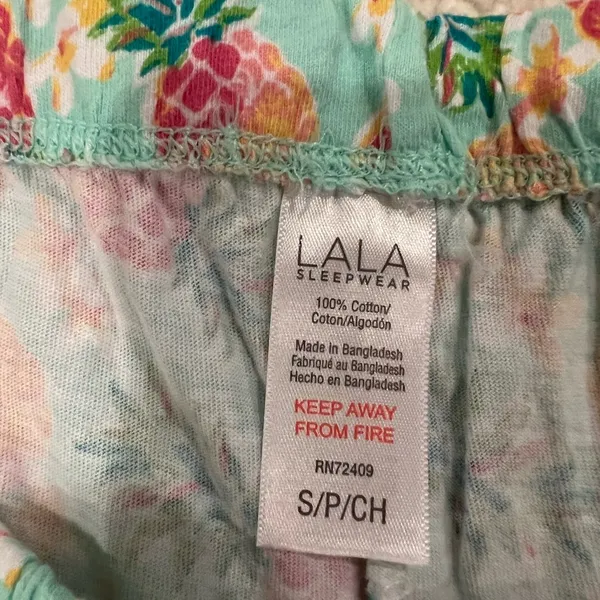 Womens Printed Pajamas Loungewear Shorts & tank Pineapple 🍍 Paint LaLa Small - Image 5