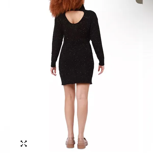 Black Tape Open Back Sweater Dress Black Size XS NWT Turtleneck Knit‎ - Image 2