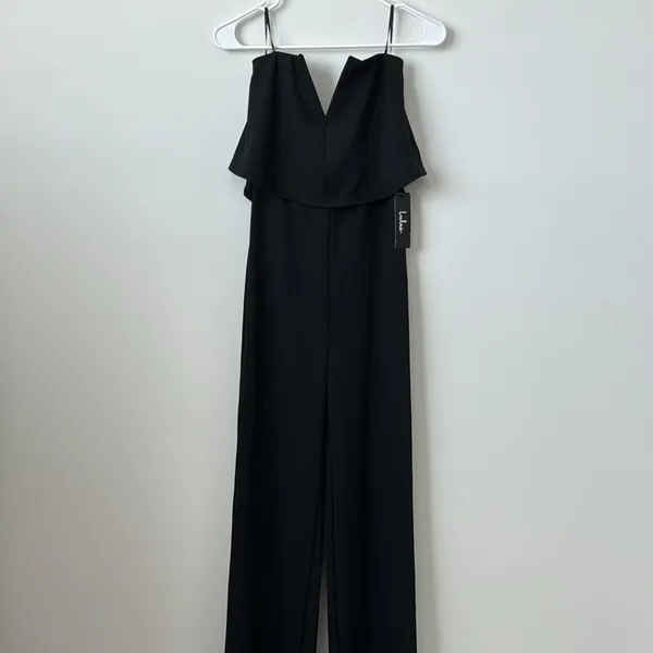 Lulu’s Power of Love Black Strapless Jumpsuit Size: M - Image 6