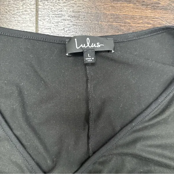 Lulu's‎ Black Ruched Long Sleeve Top - Image 2