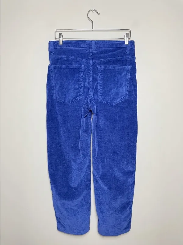 Free People We The Free Blue Corduroy Risk T High Rise Straight Pants Size 26 NW - Image 13
