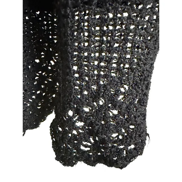 Double D Ranch Black Embroidered Floral Maxi Skirt Lace Hem size Medium - Image 4