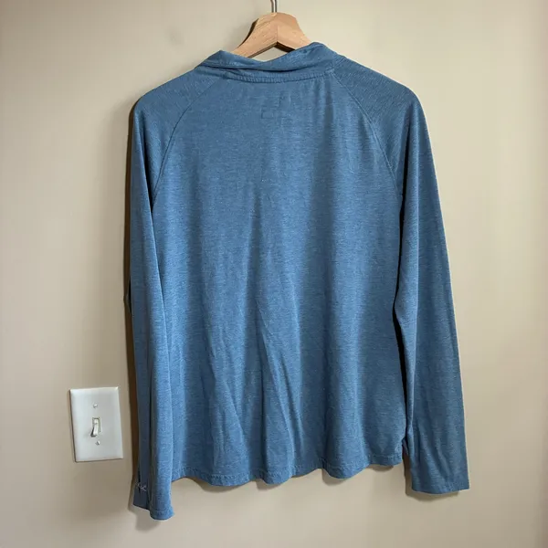 Carhartt Force Quarter Zip Pullover L Blue Heather Womens Slightly Fitted - Image 6