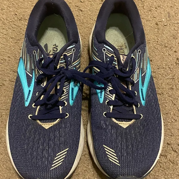 Womens Brooks Adrenaline GTS 19 Blue‎ Gray White Size 8 1202841B450 - Image 2