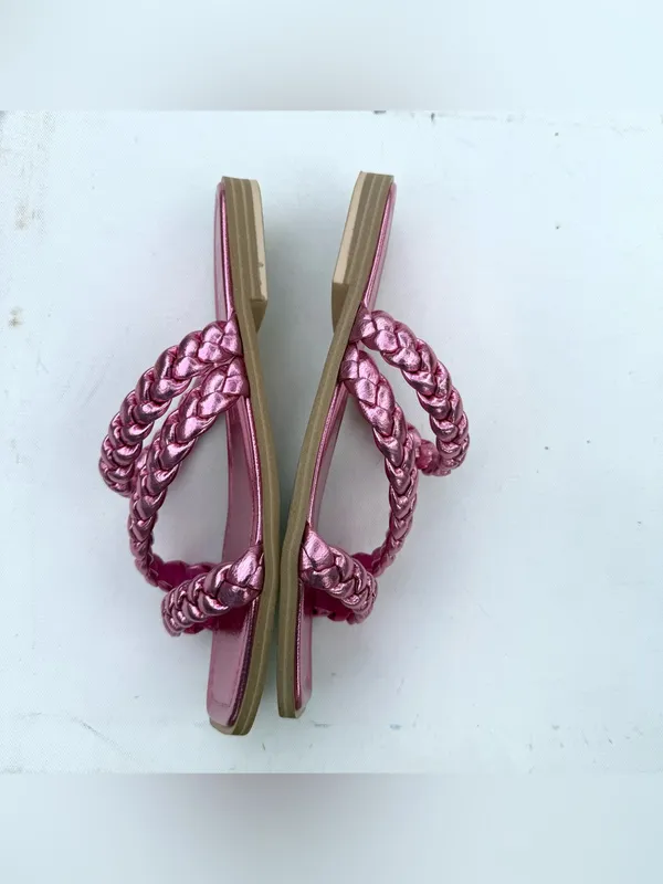 Dolce Vita Women’s Shoes Sandals Pink Metallic Slip On Flip Flop Size 9 - Image 4